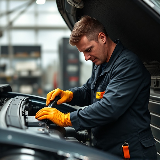 auto technician working