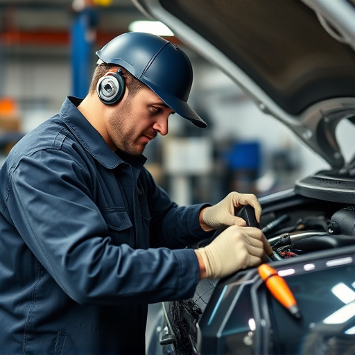 auto technician working