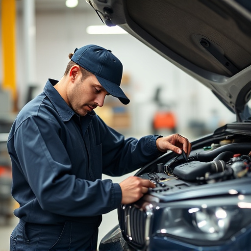 auto technician working