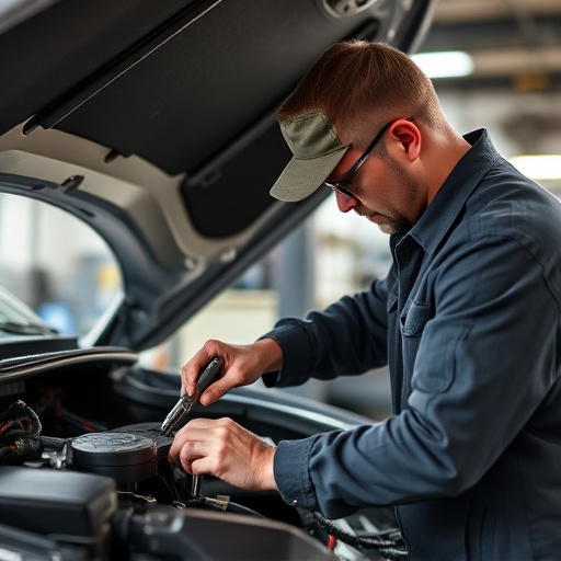 auto technician working