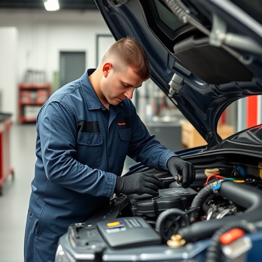 auto technician working