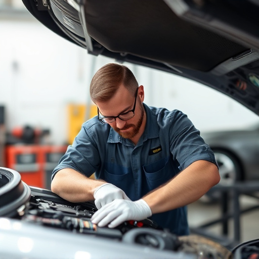 auto technician working