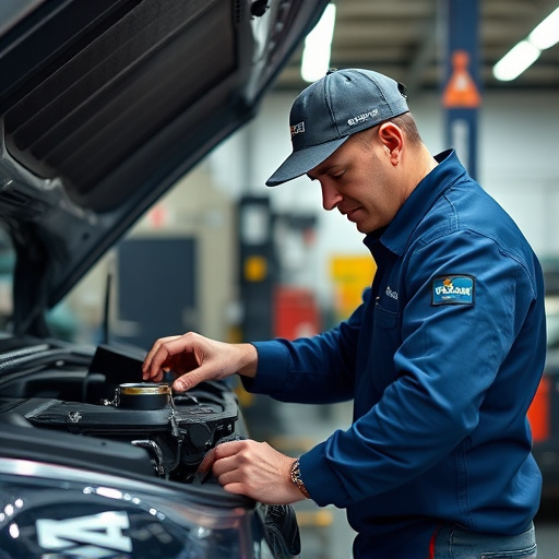auto technician working