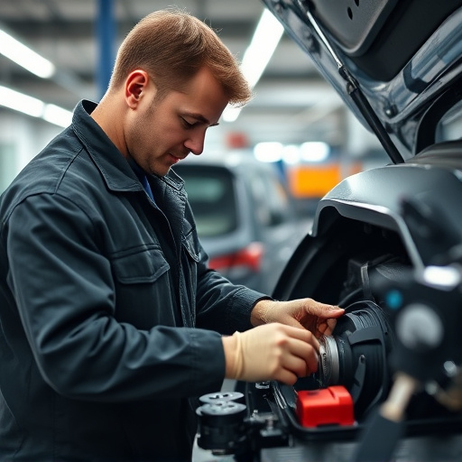 auto technician working
