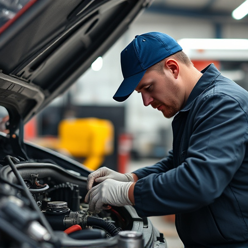 auto technician working