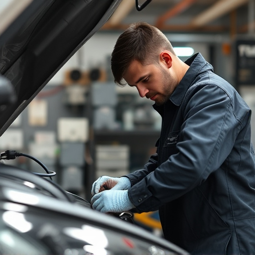 auto technician working