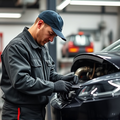 auto technician working