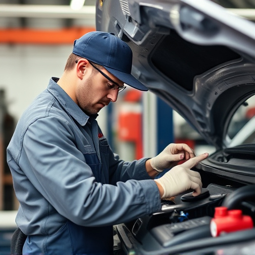 auto technician working