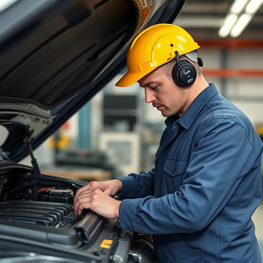 auto technician working