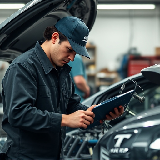 auto technician working