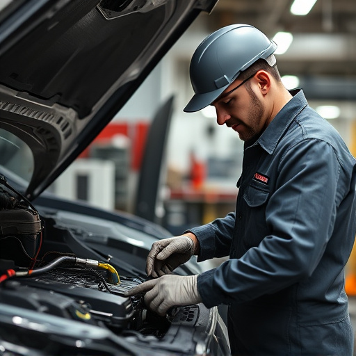 auto technician working