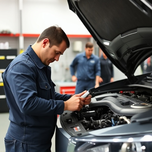 auto technician working