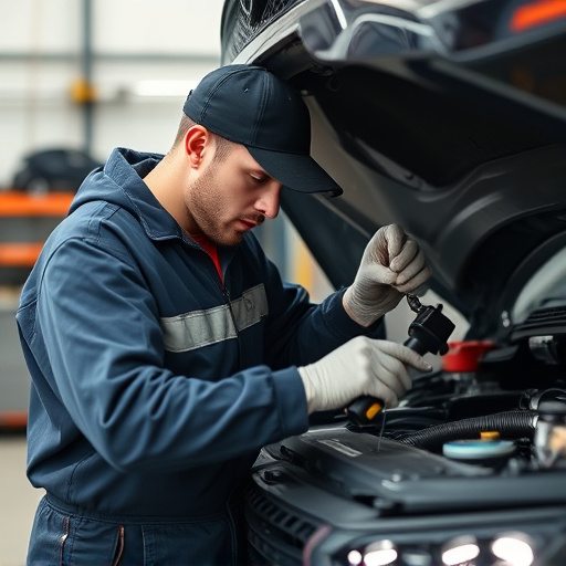 auto technician working