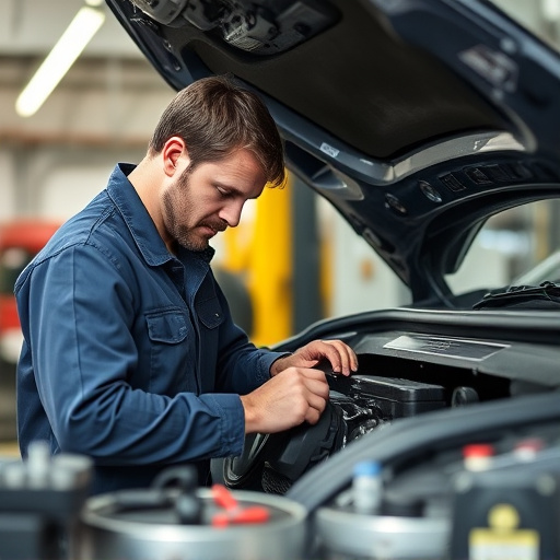 auto technician working