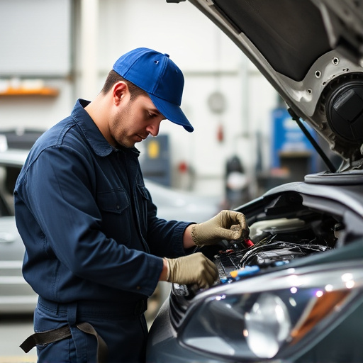auto technician working