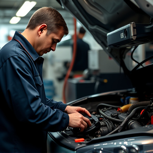 auto technician working