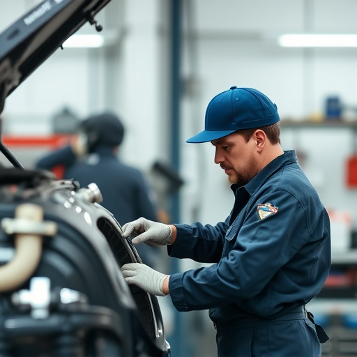 auto technician working