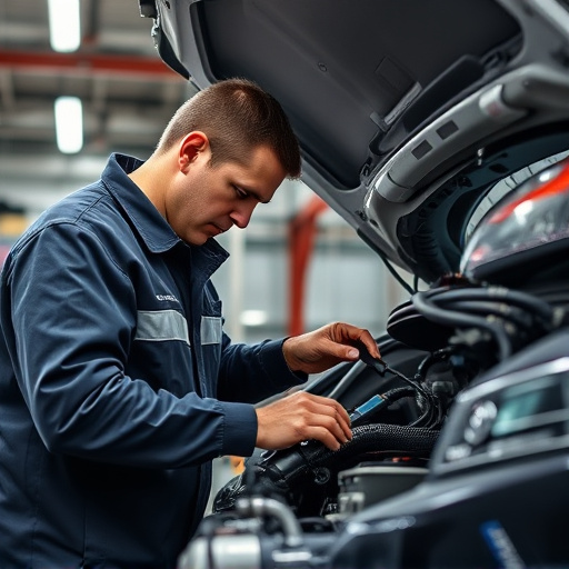 auto technician working