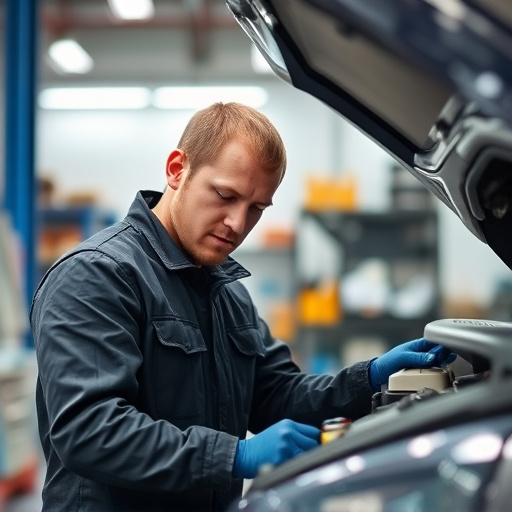 auto technician working