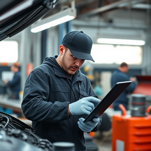 auto technician working