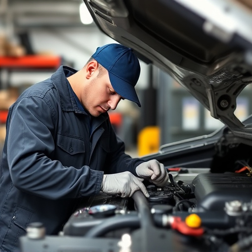 auto technician working