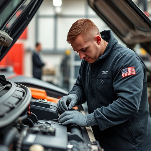 auto technician working