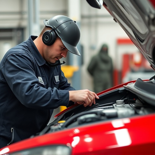 auto technician working