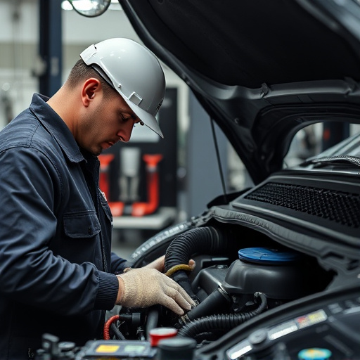 auto technician working