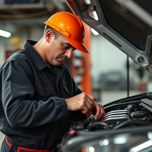 auto technician working