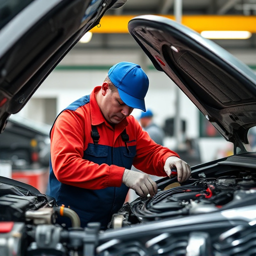 auto technician working