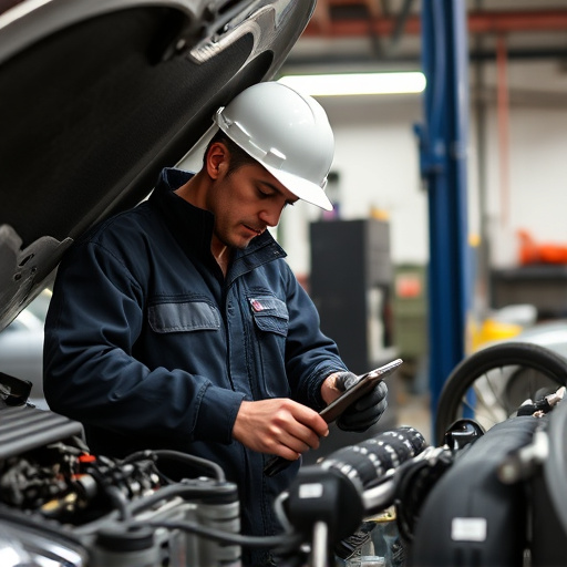 auto technician working