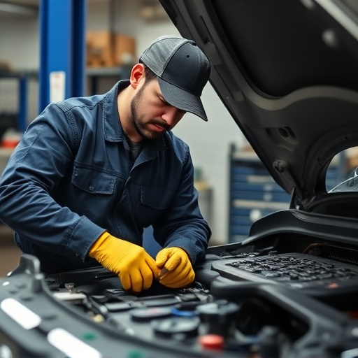 auto technician working