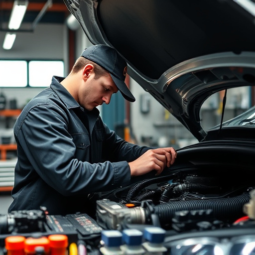 auto technician working