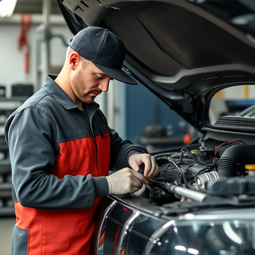 auto technician working