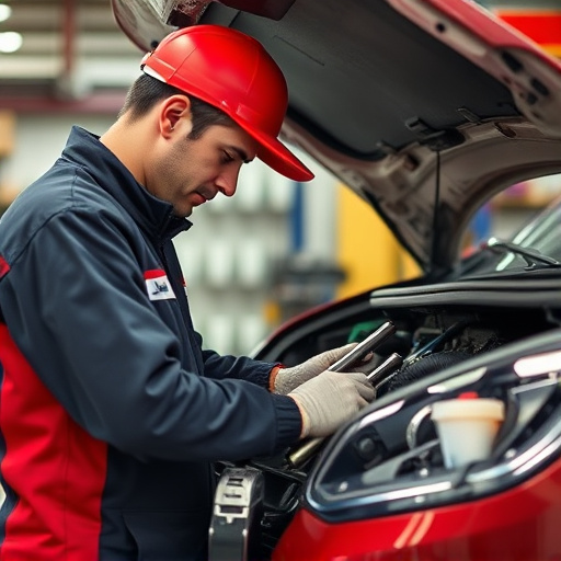 auto technician working