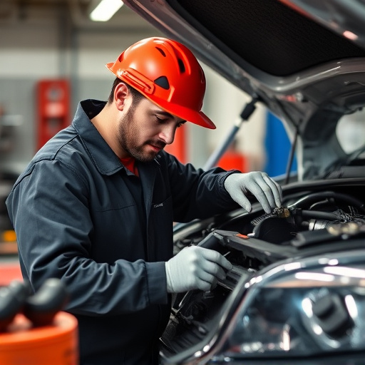 auto technician working