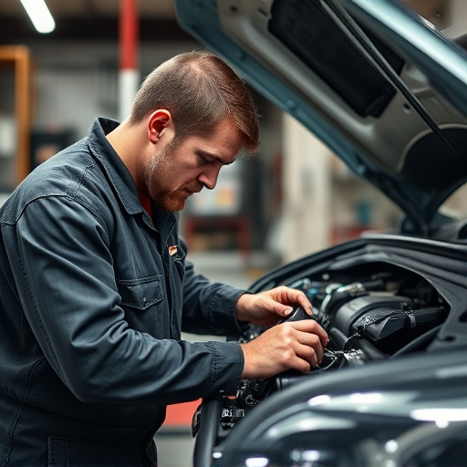 auto technician working