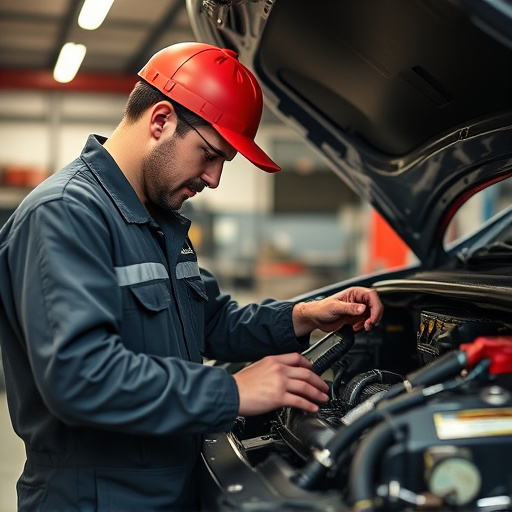 auto technician working