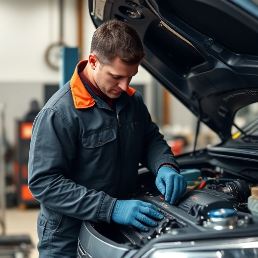 auto technician working