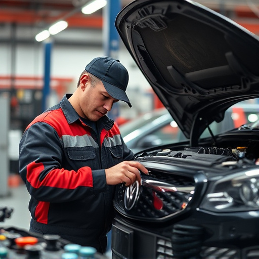 auto technician working