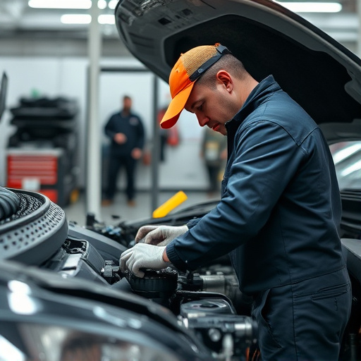 auto technician working