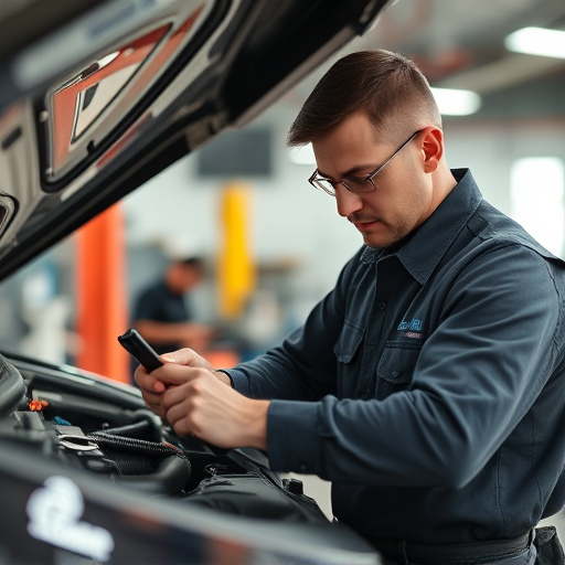 auto technician working