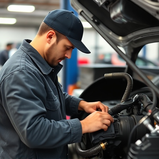 auto technician working