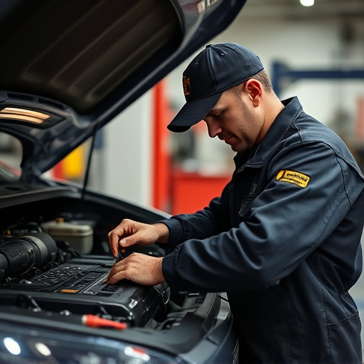 auto technician working