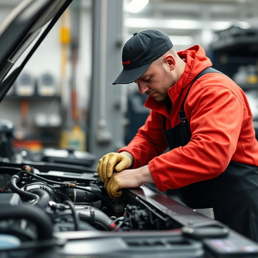 auto technician working