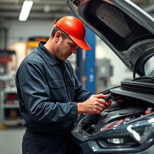 auto technician working