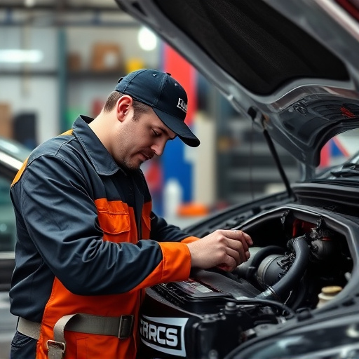 auto technician working