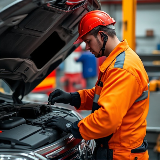 auto technician working