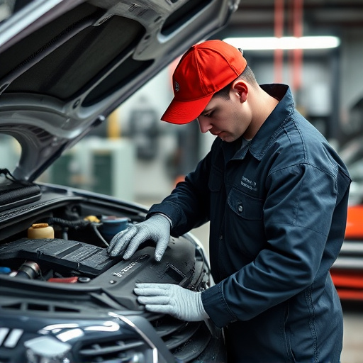auto technician working