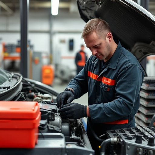 auto technician working